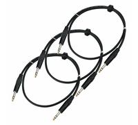 3x Cable Jack Professionnel Stereo 6.3mm Guitare Basse Batterie Electronique 1m