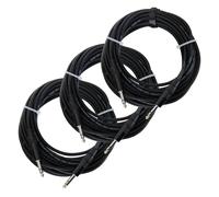 3x Cable Jack Professionnel Stereo 6.3mm Guitare Basse Instruments Musique 10 m