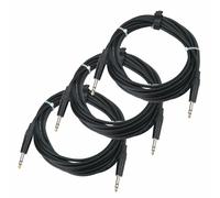 3x Cable Jack Professionnel Stereo 6.3mm Guitare Basse Instruments Musique 6m