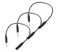 3x Cable Scene DJ Live Moniteur Studio Sonorisation 6,3mm Jack XLR Longueur 0,5m