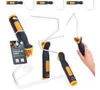 3x Cadre Professionnel Pour Rouleau De Peinture 6 mm x 150 mm Manche Ergonomique Acier Haute Durabilité Polyvalent Peintres Utilisation Facile Idéal Projets Maison