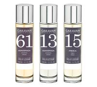 3x Caravan parfum pour hommes Nº61 Nº15 Nº13 - 150ml.