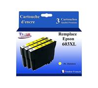 - 3x Cartouches compatibles avec Epson Expression Home XP2100, XP2105, XP-2100, XP-2105, 603, 603XL - Jaune