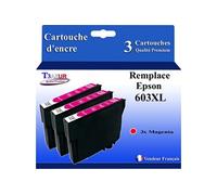 - 3x Cartouches compatibles avec Epson Expression Home XP2100, XP2105, XP-2100, XP-2105, 603, 603XL - Magenta
