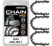3x Chaîne de tronçonneuse 25cm 1,3mm 1/4"" 60 TG pour Stihl MSA 160 T