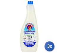 3X Chante Clair Dégraissant Recharge 600 Ml. Bicarbonate Fabriqué En Italie