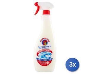 3x Chanteclair Sgrassante Spray 600 Ml Bianca Désinfectant