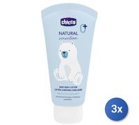 3x Chicco Baby Crème Corps Naturelle 150 Ml Blanc, Plastique