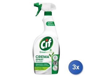 3x Cif Crème Dégraissant Trigger 650 Ml. Green