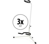 3x Classic Cantabile GS-30 WH Support pour guitare Blanc Blanc G