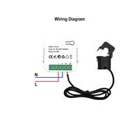3X Compteur D'Énergie WiFi Tuya Life 80A avec Pince de Transformateur de Courant KWh Moniteur de Puissance Statistiques D'Électricité110V 230V