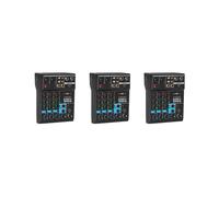 3X Console de Mixage Audio Portable Professionnelle 4 Canaux Mixeur Dj Console avec Effet de Réverbération pour Karaoké USB Live Stage Ktv