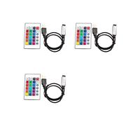 3X Contrôleur RVB DC5V USB 5V 24 Touches Télécommande RF Sans Fil pour Bandes Lumineuses COB SMD 3528 5050 RVB