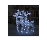 vidaXL Décorations de Noël de renne 3 pcs 60x16x100 cm Acrylique