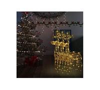 3x Décorations de Noël de Renne Ornement de Noël Rennes Lumineux Décoration de Fête Maison Jardin Intérieur 60x16x100 3154370