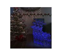 vidaXL Décorations de Noël de renne 3 pcs 60x16x100 cm Acrylique