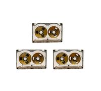 3X Disque de Bande Vierge de 55 Minutes, Petit Disque Ouvert en Métal Double Face, Disque de Cassette Vierge, E