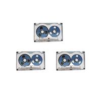 3X Disque de Bande Vierge de 55 Minutes, Petit Disque Ouvert en Métal Double Face, Disque de Cassette Vierge, D