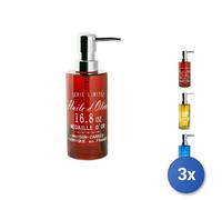 3X Dosasapone En Verre, H 18 CM, Couleurs Assorties H&H