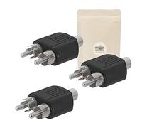3X Doubleur séparateur RCA Femelle vers 2 Prises RCA Male Mono Signal Splitter Audio HiFi