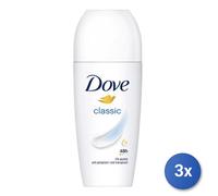 3X Dove Déodorant Roll-On 50 Ml. Classique