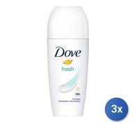 3X Dove Déodorant Roll-On 50 Ml. Fresh