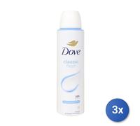 3X Dove Déodorant Spray 150 Ml. Classique