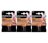 Duracell Pile 9V Plus 6LR61/MN1604 - 3 blisters de 1 pile - 3 cellules