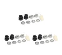 3X E-Bike Moteur de moyeu de vélo électrique Axe M12 Écrou de blocage avant / Rondelle de blocage / Entretoise / Cache-écrou avec arbre de 12 mm