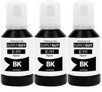 3X Encre Compatible Avec Epson 111 Noir Pour Ecotank Et-M1100 Et-M1120 Et-M1140 Et-M1170 Et-M1180 Et-M2120 Et-M2170 Et-M3100 Series Et-M3140 Et-M3170 Et-M3180 Workforce St-M1000 St-M3000