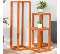 3x Ensemble de Supports pour Plantes Blanc Bois de Pin Massif Fleurs vidaXL