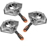 3x étaux d'angle 90° en aluminium | étau d'angle à souder pour le travail du bois | serre-joint pour cadres à onglets | pince à angle droit pour bois métal | étau d'angle réglable avec poignée
