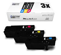 3X Eurotone Toner pour Xerox Workcentre 6025 6027 remplace 106R02756 - 106R02758 Couleur