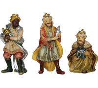 3x FADEDA JOK : Rois Mages / hauteur:8 cm / peints à la main / figurines de crèche détaillées - Noël Table Décoration Accessoires de crèche