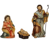 3x FADEDA JOK : Sainte Famille / hauteur:12 cm / peint à la main / figurines de crèche détaillées - Noël Table Décoration Accessoires de crèche