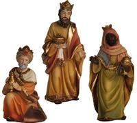 3x FADEDA Rois Mages / hauteur:14 cm / peints à la main / figurines de crèche détaillées - Noël Table Décoration Accessoires de crèche
