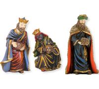 3x FADEDA Rois Mages / hauteur:30 cm / peints à la main / figurines de crèche détaillées - Noël Table Décoration Accessoires de crèche