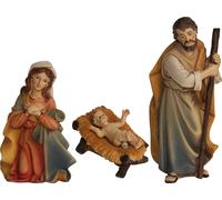 3x FADEDA Sainte Famille / Hauteur:11 cm / peint à la main / figurines de crèche détaillées - Noël Décoration de table Accessoires de crèche