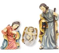 3x FADEDA Sainte Famille / hauteur:11 cm / peint à la main / figurines de crèche détaillées - Noël Décoration de table Accessoires de crèche