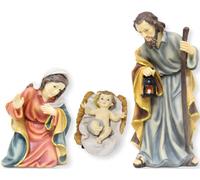 3x FADEDA Sainte Famille / hauteur:15 cm / peint à la main / figurines de crèche détaillées - Noël Décoration de table Accessoires de crèche