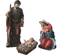 3x FADEDA Sainte Famille / hauteur:150 cm / peint à la main / figurines de crèche détaillées - Noël Table Décoration Accessoires crèche