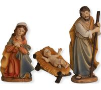 3x FADEDA Sainte Famille / Hauteur:30 cm / peint à la main / figurines de crèche détaillées - Noël Décoration de table Accessoires de crèche