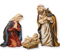 3x FADEDA Sainte Famille / Hauteur:30 cm / peint à la main / figurines de crèche détaillées - Noël Décoration de table Accessoires de crèche