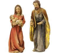 3x FADEDA Sainte Famille / Hauteur:8 cm / peint à la main / figurines de crèche détaillées - Noël Décoration de table Accessoires de crèche