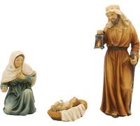 3x FADEDA Sainte Famille orientale / Hauteur:11 cm / peint à la main / figurines de crèche détaillées - Noël Décoration de table Accessoires de crèche