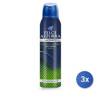 3X Felce Azzurra Déodorant Spray 150 Ml. Power Sport Homme