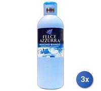 3X Felce Azzurra Musc Blanc 650 Ml Gel Douche