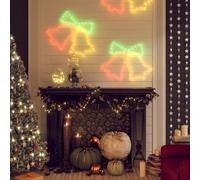 3x Figurines de Cloches de Noël et 72 LED 50x56 cm Ornement Décoration vidaXL