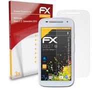 3x Film Protection d'écran pour Motorola Moto E 2. Generation 2015 mat&antichoc