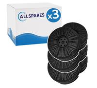 3x Filtre à charbon (2pcs) pour Indesit H461IX.1/1 / Type 58 / AKB000/1